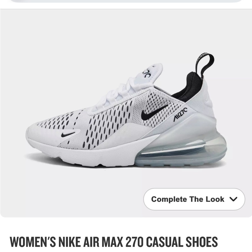 Nike Air Max 270 Cream and Black Shoes